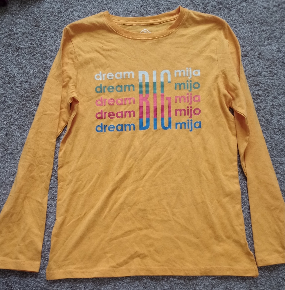 Well Worn NWOT Youth Yellow "Dream Big Mija" Latino Heritage Month T-Shirt